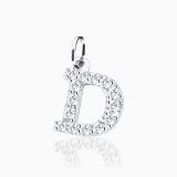 Letter D pave setting