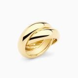 Anillo entrelazado de oro amarillo