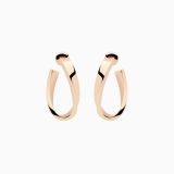 Oval hoops earrings in rose gold