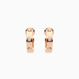 Rose gold earrings with three diamonds