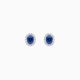 White gold earrings with sapphires and diamond orla