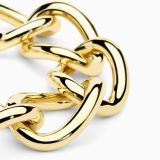 Pulsera de eslabones ovalados de oro amarillo
