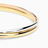 Three Colour Gold Bangle 