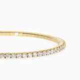 Yellow gold riviere bracelet with brilliant-cut white diamonds
