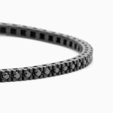 Pulsera rivière de oro rodio negro con diamantes negros