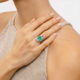Emerald, Sapphire and Diamond Ring 