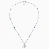 Gucci necklace in sterling silver with gems