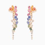 Rose gold earcuffs earrings with coloured sapphires and diamonds 