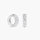 White gold hoop earrings with diamonds