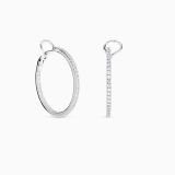 Pendientes de aro de oro blanco con diamantes