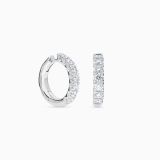 Pendientes de aro de oro blanco con diamantes