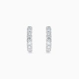 Pendientes de aro de oro blanco con diamantes