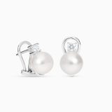Pendientes de oro blanco con perlas Akoya y diamantes