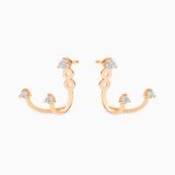 Rose gold arms earrings with diamonds