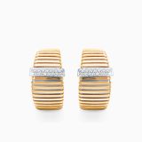 Pendientes tubogas de oro rosa con diamantes