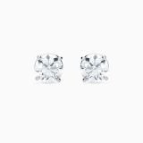 White gold diamond sleeper earrings