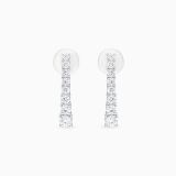 Pendientes rivière de oro blanco con diamantes en degradé