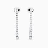 Pendientes rivière largos de oro blanco con diamantes en degradé