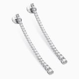 Pendientes rivière largos de oro blanco con diamantes en degradé