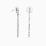 Pendientes rivière largos de oro blanco con diamantes