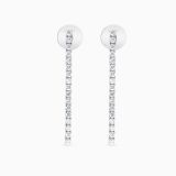 Pendientes rivière largos de oro blanco con diamantes