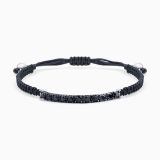 Pulsera de hilo para hombre de oro blanco con diamantes tipo rivière