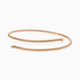 Pulsera tubogas de oro rosa con diamantes 