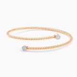 Pulsera tubogas de oro rosa con pavé de diamantes