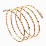 Pulsera tubogas espiral de oro rosa con diamantes