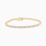 Yellow gold riviere bracelet with diamonds