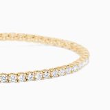 Yellow gold riviere bracelet with diamonds