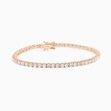 Bracelet riviere in pink gold with diamonds