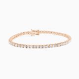 Bracelet riviere in pink gold with diamonds