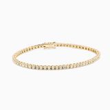 Yellow gold riviere bracelet with diamonds