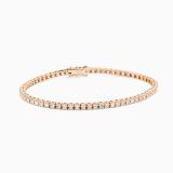 Bracelet riviere in pink gold with diamonds