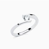 Anillo solitario de compromiso con diamante central Rabat Bridge Of Love