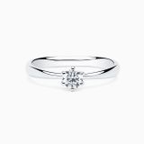 Anillo solitario de compromiso con diamante central Rabat Rose