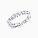 White gold wedding ring with diamonds