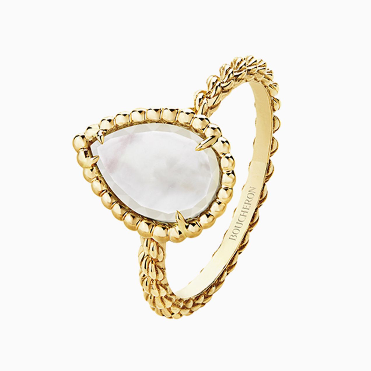 Serpent Boheme Ring with Mother of Pearl 
