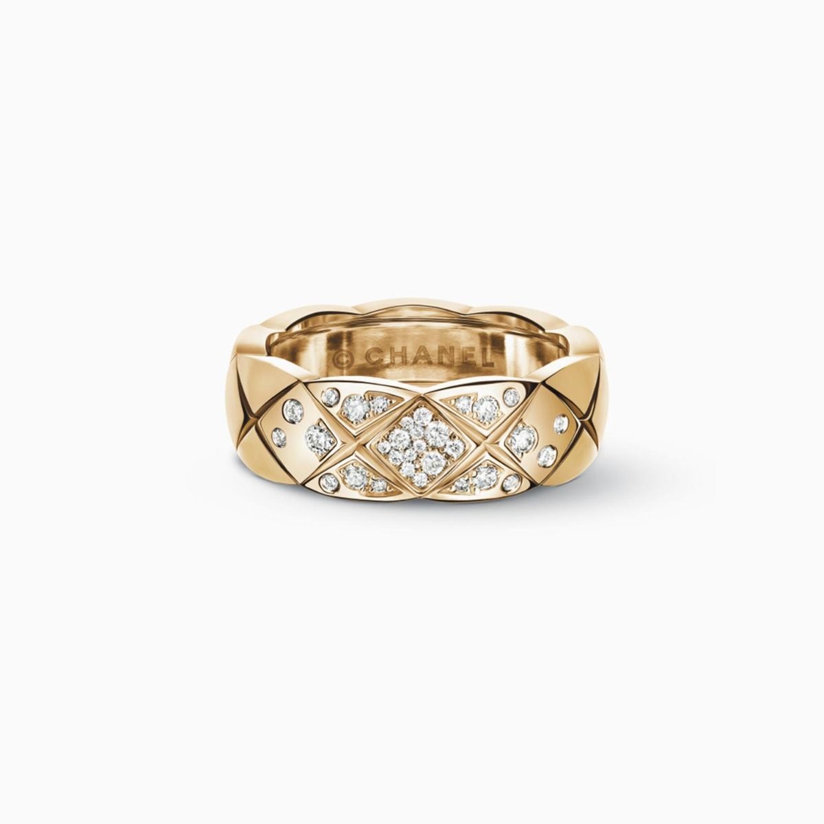 Ring CHANEL Coco Crush S beige gold with diamonds