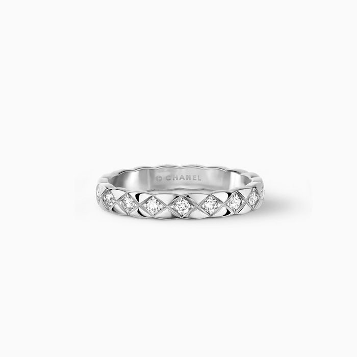 Ring CHANEL Coco Crush Slim white gold with diamonds