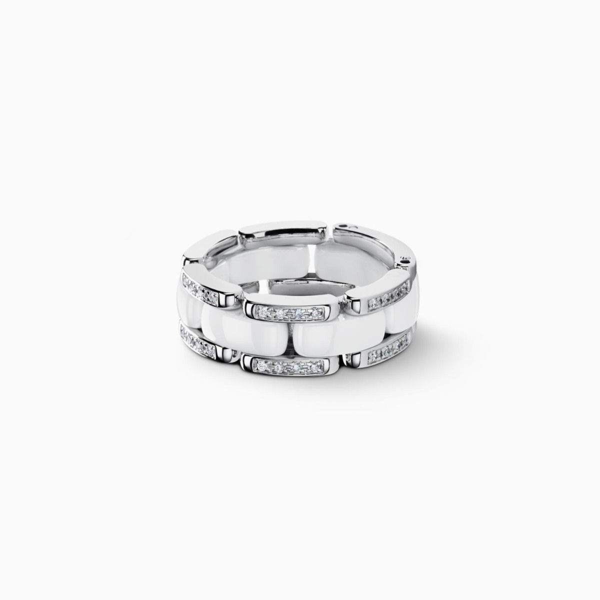 Ring CHANEL Ultra white gold and white ceramic with diamonds
