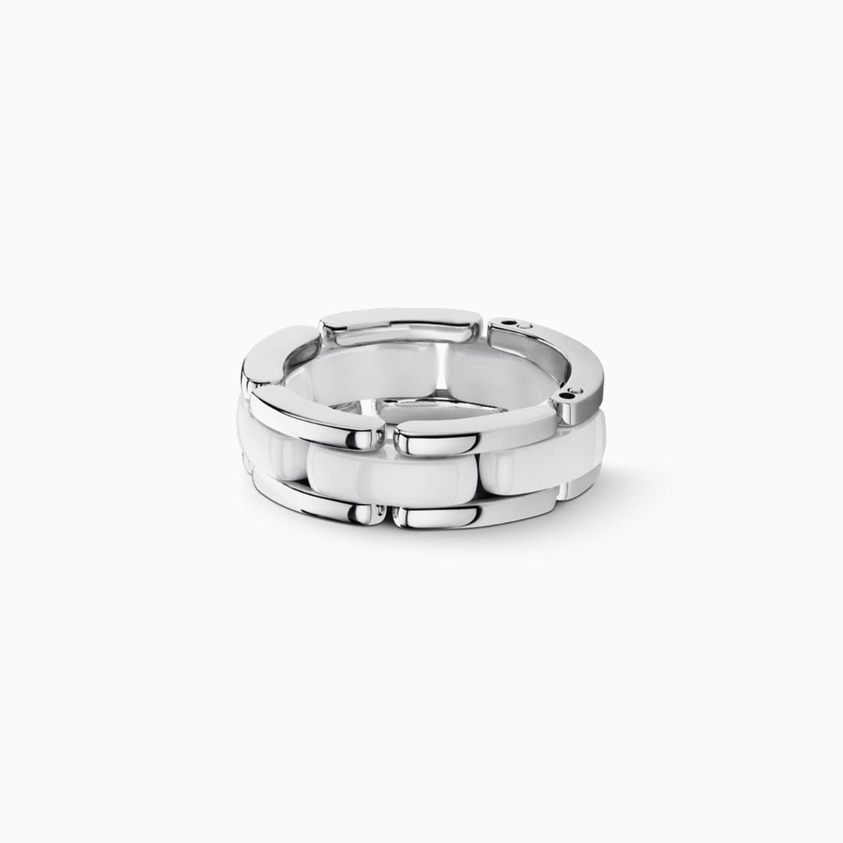 Anillo CHANEL Ultra M de oro blanco y cerámica blanca