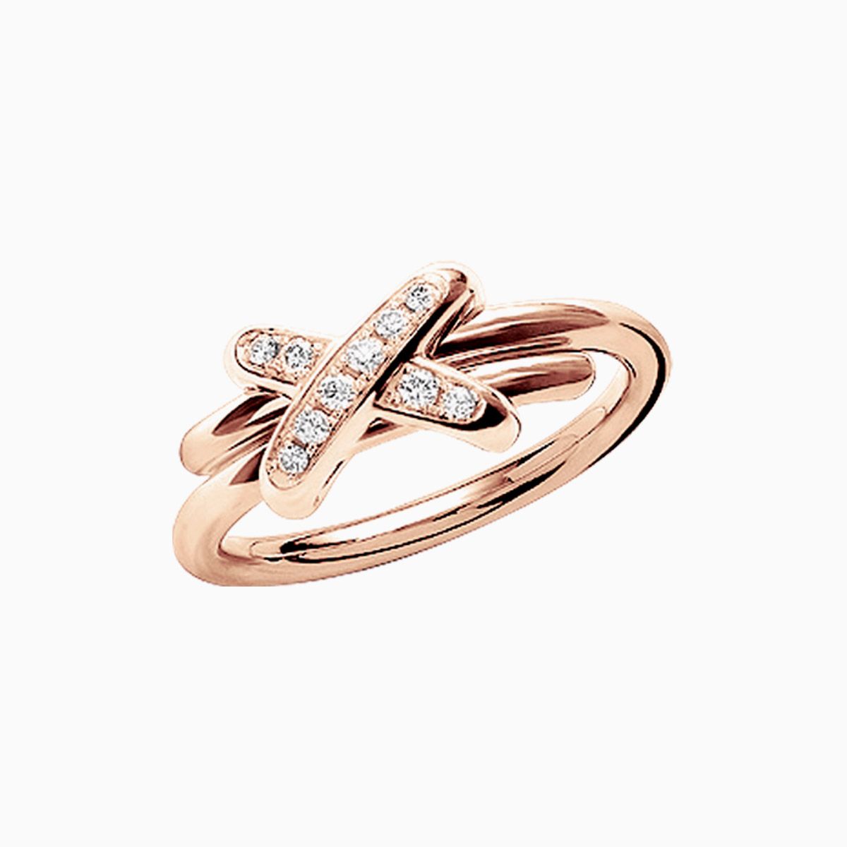 Anillo Chaumet Jeux de Liens de oro rosa con diamantes