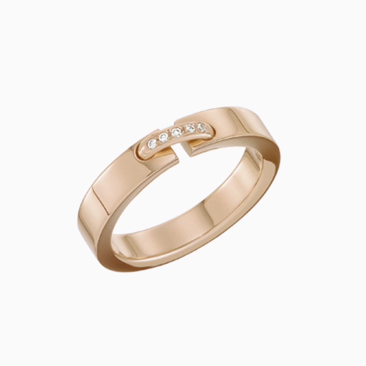 Anillo Chaumet Liens de oro rosa con diamantes