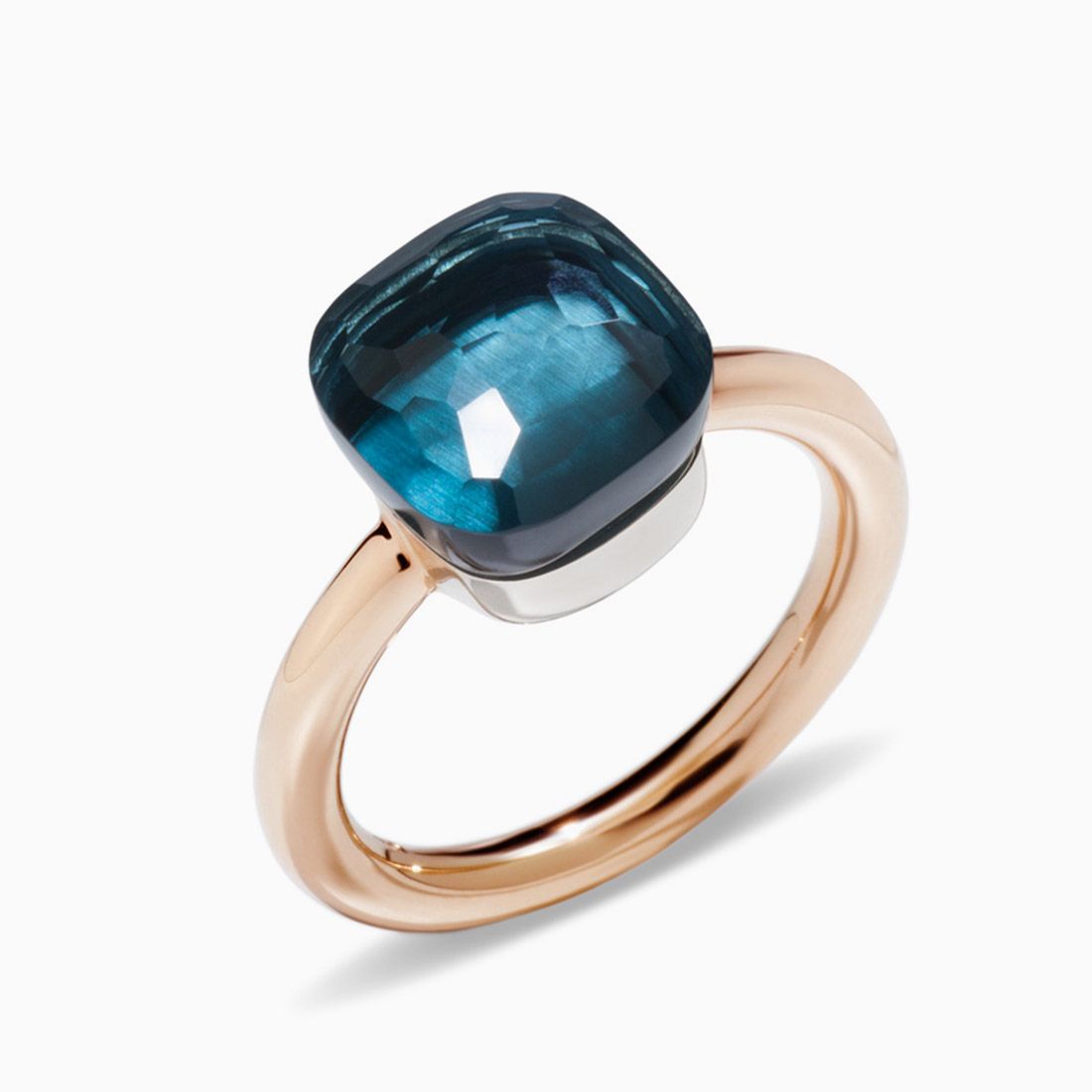 Anillo Pomellato Nudo classic con topacio azul londres