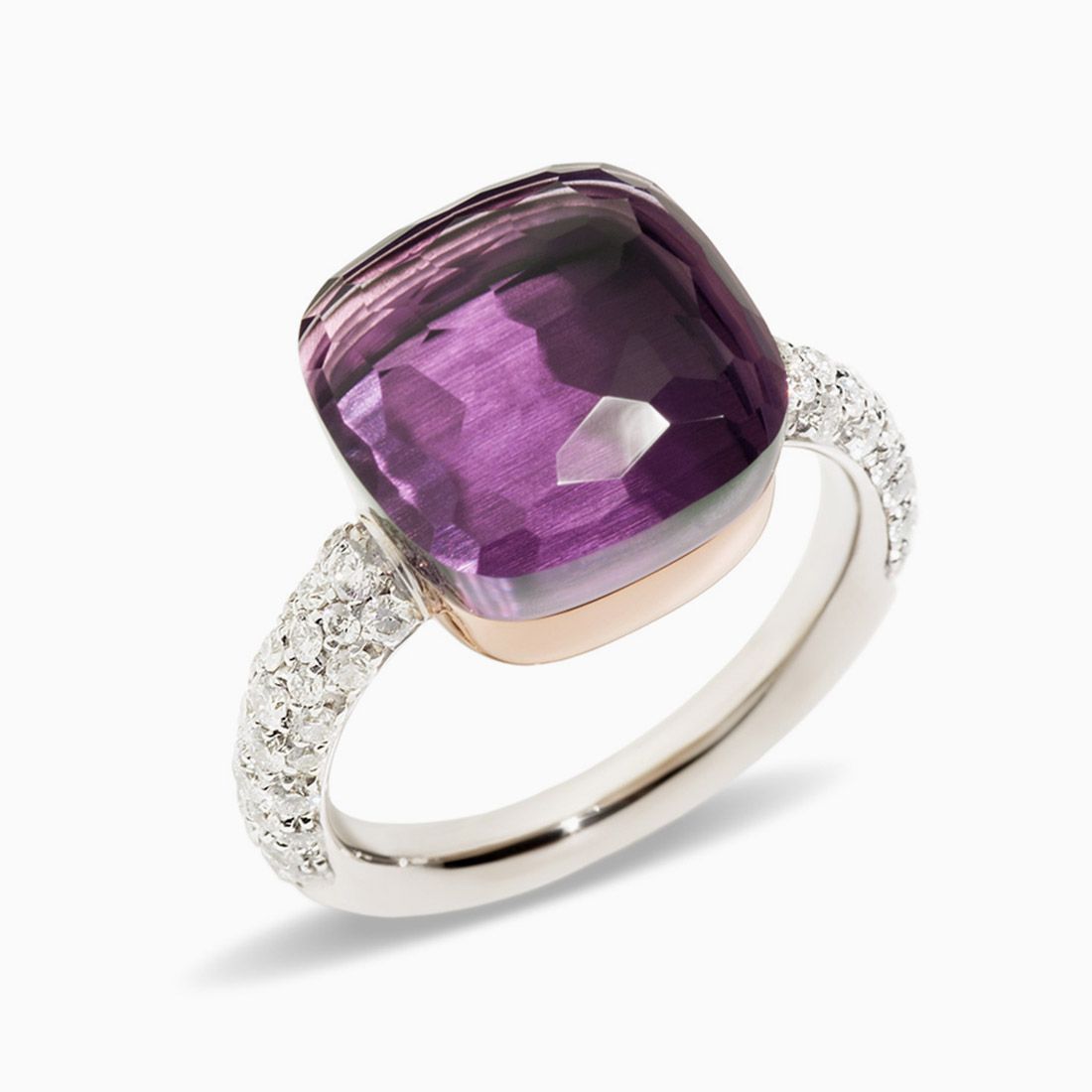 Pomellato Amethyst and Diamond Ring 