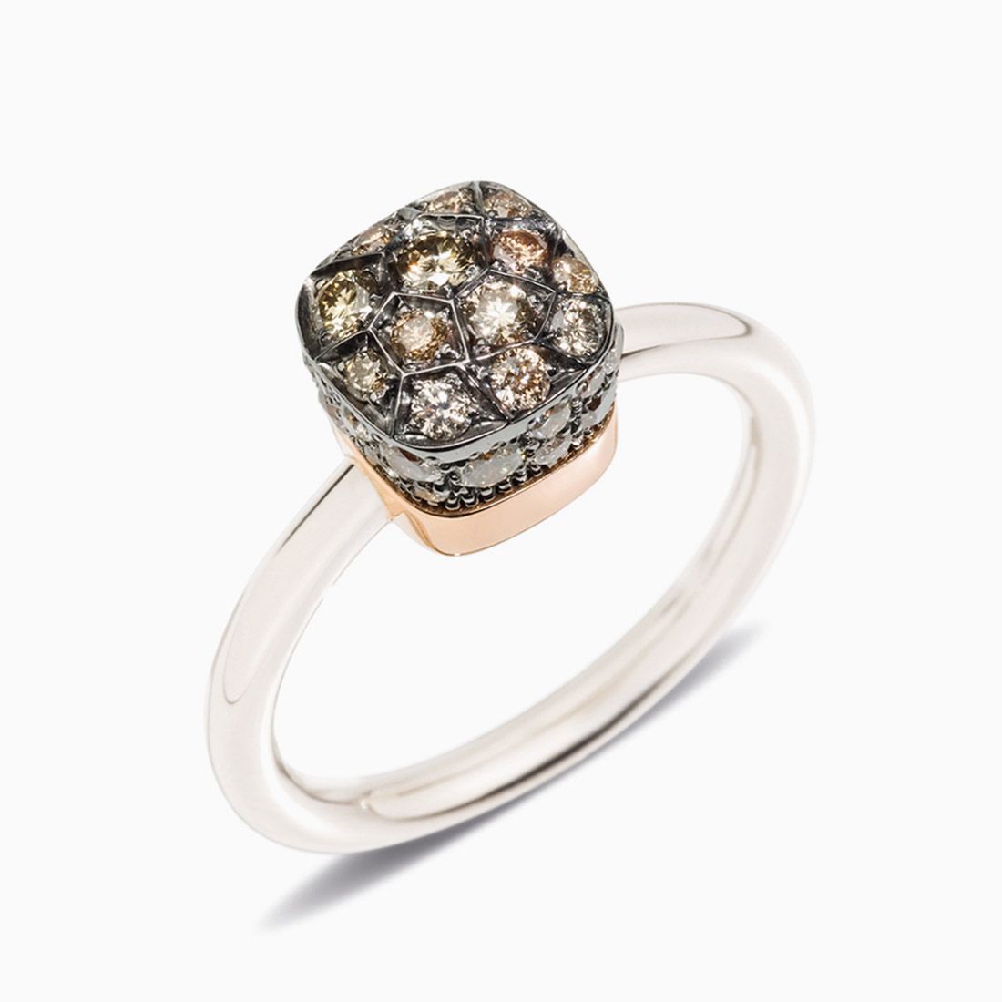 Anillo Pomellato Nudo con diamantes marrones