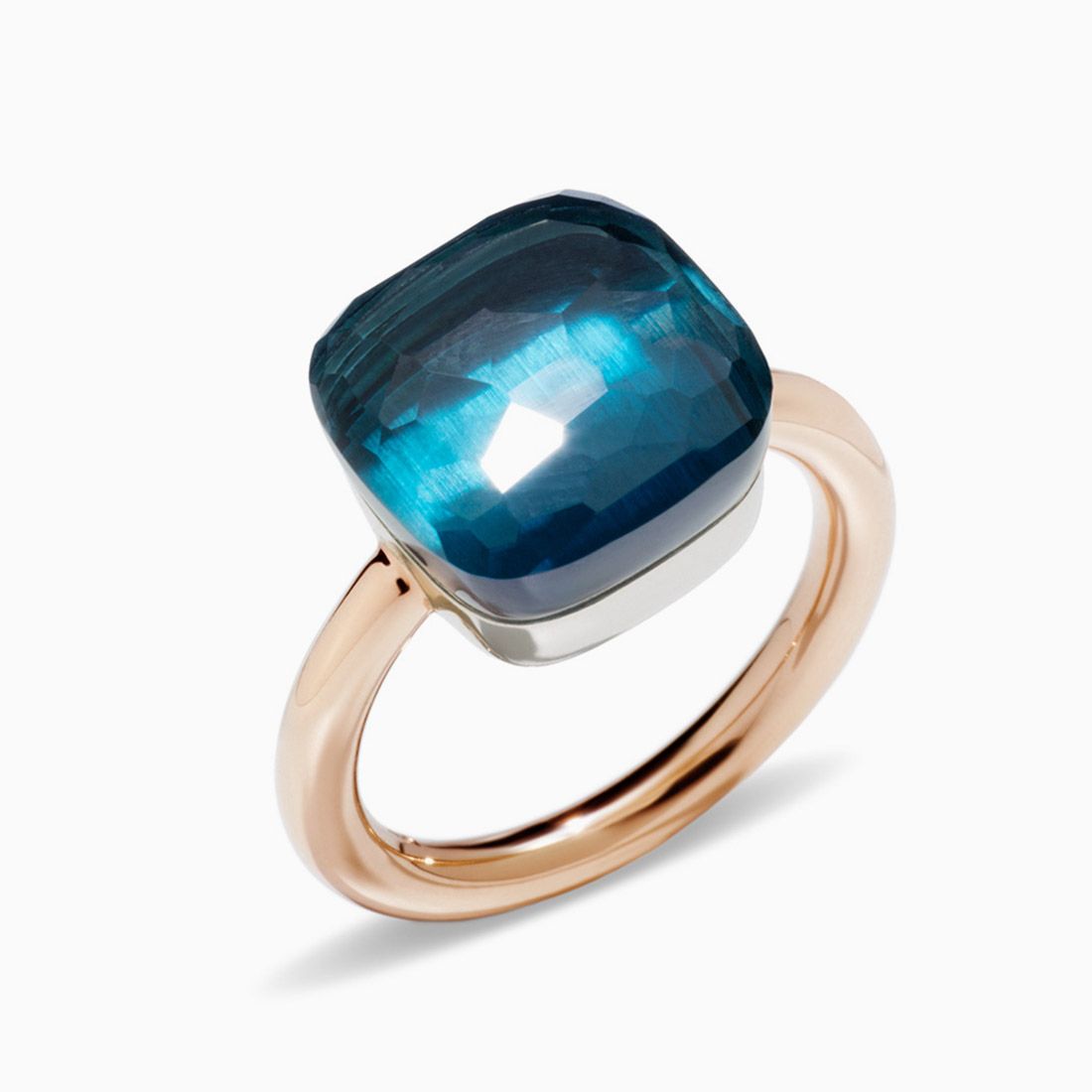 Anillo Pomellato Nudo maxi con topacio azul londres