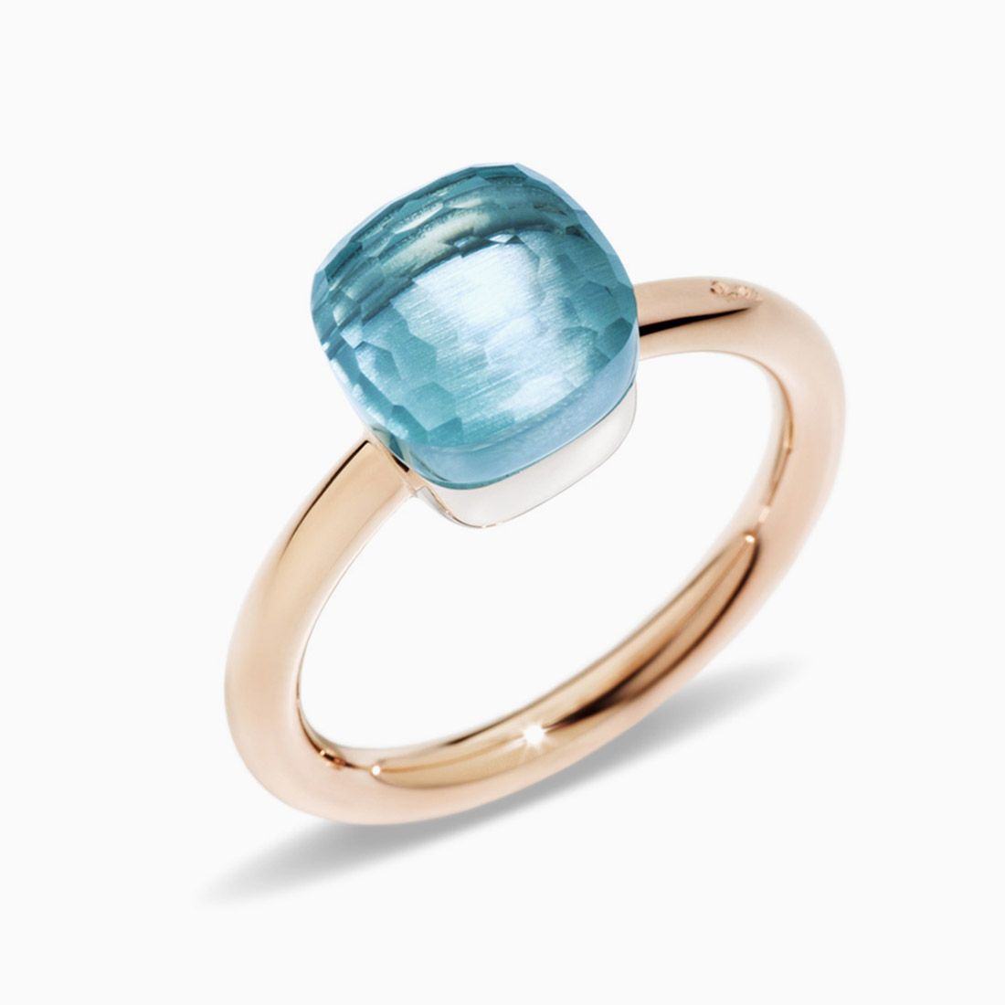 Anillo Pomellato Nudo petit con topacio azul